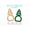 Christmas Tree​ Napkin Ring SVG Template File for Laser or CNC Cutting Wood or Acrylic.