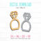 Diamond Napkin Ring SVG Template File for Cutting Wood or Acrylic.