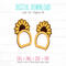 Engraved Sunflower ​Napkin Ring SVG Template File for Laser Cutting Wood or Acrylic.