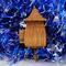 Handmade Wood Birdhouse Ornament Collectable Christmas Tree Ornament shapeed like a Christmas tree. Made from select-grade hardwoods, hand-sanded, and finished with a custom blend of oils and waxes using traditional woodworking tools.