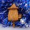 Handmade Wood Birdhouse Ornament Collectable Christmas Tree Ornament shapeed like a Christmas tree. Made from select-grade hardwoods, hand-sanded, and finished with a custom blend of oils and waxes using traditional woodworking tools.