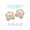 Retro Van Earrings SVG Laser Cut and Score File, Painted Example