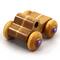 This handmade wood toy truck is a unique and durable addition to any child's playroom. Made from three laminations of oak and poplar hardwoods and finished with satin polyurethane, amber shellac, and metallic purple paint. This toy pickup truck will withstand rough-and-tumble play. With a focus on quality, each toy is carefully assembled and tested, with only the highest quality materials used in the construction process.