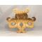 A handcrafted octopus puzzle made from wood. The puzzle is freestanding and can comfortably sit on a shelf, table, window sill, or door frame.