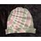 Knit Cap - Rose Pink & Green stripes