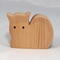Handmade wooden toy cat cutout unfinished, unpainted, paintable, and ready to paint, freestanding from my Itty Bitty Animal Collection.
