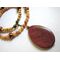 Lemon Jade and wood statement necklace