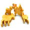 Handmade wooden toy stacking puzzle with five freestanding goats finished with a custom blend of nontoxic oils and waxes.