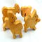 Handmade wooden toy stacking puzzle with five freestanding goats finished with a custom blend of nontoxic oils and waxes.