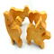 Handmade wooden toy stacking puzzle with five freestanding goats finished with a custom blend of nontoxic oils and waxes.