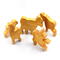 Handmade wooden toy stacking puzzle with five freestanding goats finished with a custom blend of nontoxic oils and waxes.