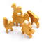 Handmade wooden toy stacking puzzle with five freestanding goats finished with a custom blend of nontoxic oils and waxes.