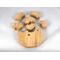 Handmade freestanding stacking Hedgehog Family Puzzle made from select-grade hardwood and finished with a custom blend of nontoxic mineral oil, beeswax, and carnauba wax.