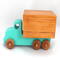 This handmade wooden toy truck is a box truck or moving van, painted in your choice of several colors. The wheels and body of the truck are finished with shellac.