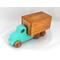 This handmade wooden toy truck is a box truck or moving van, painted in your choice of several colors. The wheels and body of the truck are finished with shellac.