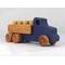 This handmade wooden Lorry truck is finished with navy blue acrylic paint and Amber Shellac. It is one of five towable trucks in this collection, available in many colors and unfinished. Custom Orders are welcome.