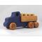 This handmade wooden Lorry truck is finished with navy blue acrylic paint and Amber Shellac. It is one of five towable trucks in this collection, available in many colors and unfinished. Custom Orders are welcome.