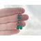 Faceted green onyx and faceted hematite earrings in sterling silver by MariesGems.