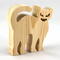 Halloween Cat Cutout, Handmade, Unfinished, Freestanding, and Ready to Paint, Wood Animal From My Snazzy Spooks Collection