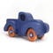 Toy Pickup Truck With Fat Fenders Handmade and PA handmade wooden toy pickup truck with large fenders, painted in nontoxic navy blue and metallic sapphire blue and finished with non-marring amber shellac on the wheels.ainted Navy Blue
