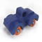 Toy Pickup Truck With Fat Fenders HandmaA handmade wooden toy pickup truck with large fenders, painted in nontoxic navy blue and metallic sapphire blue and finished with non-marring amber shellac on the wheels.de and Painted Navy Blue