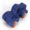 Toy Pickup Truck With Fat Fenders Handmade andA handmade wooden toy pickup truck with large fenders, painted in nontoxic navy blue and metallic sapphire blue and finished with non-marring amber shellac on the wheels. Painted Navy Blue
