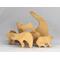 Stacking Toy Puzzle Sloth Family, Mom, and Babies Freestanding, Handmade Wooden Animal Slowbie