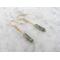 Gold Moss Agate Dangle Earrings