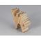 Handmade unfinished wood toy camel from the Itty Bitty Animal Collection sanded smooth and ready to paint. Ideal for kids' crafts or toys, this freestanding camel can be stacked with similar toys for a playful experience.