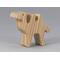 Handmade unfinished wood toy camel from the Itty Bitty Animal Collection sanded smooth and ready to paint. Ideal for kids' crafts or toys, this freestanding camel can be stacked with similar toys for a playful experience.