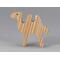 Handmade unfinished wood toy camel from the Itty Bitty Animal Collection sanded smooth and ready to paint. Ideal for kids' crafts or toys, this freestanding camel can be stacked with similar toys for a playful experience.