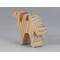 Handmade unfinished wood toy camel from the Itty Bitty Animal Collection sanded smooth and ready to paint. Ideal for kids' crafts or toys, this freestanding camel can be stacked with similar toys for a playful experience.