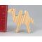 Handmade unfinished wood toy camel from the Itty Bitty Animal Collection sanded smooth and ready to paint. Ideal for kids' crafts or toys, this freestanding camel can be stacked with similar toys for a playful experience.