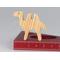 Handmade unfinished wood toy camel from the Itty Bitty Animal Collection sanded smooth and ready to paint. Ideal for kids' crafts or toys, this freestanding camel can be stacked with similar toys for a playful experience.