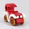 Wooden Toy Car Classic Vintage Style Sedan Painted Bright Red And White With Nonmaring Amber Shellac Wheels From My Bad Bob's Custom Motors Collection