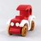 Wooden Toy Car Classic Vintage Style Sedan Painted Bright Red And White With Nonmaring Amber Shellac Wheels From My Bad Bob's Custom Motors Collection