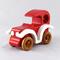 Wooden Toy Car Classic Vintage Style Sedan Painted Bright Red And White With Nonmaring Amber Shellac Wheels From My Bad Bob's Custom Motors Collection