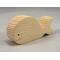 Wooden Toy Whale Cutout, Handmade Unfinished, Unpainted, Paintable, Ready to Paint, Freestanding, Chunky, and Stackable