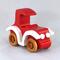 Wooden Toy Car Classic Vintage Style Coupe Painted Bright Red And White With Nonmaring Amber Shellac Wheels From My Bad Bob's Custom Motors Collection