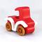 Wooden Toy Car Classic Vintage Style Coupe Painted Bright Red And White With Nonmaring Amber Shellac Wheels From My Bad Bob's Custom Motors Collection