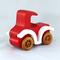 Wooden Toy Car Classic Vintage Style Coupe Painted Bright Red And White With Nonmaring Amber Shellac Wheels From My Bad Bob's Custom Motors Collection