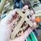 Christian Cross Fretwork Christmas Tree Ornament Handmade and Finished