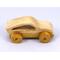 Handmade wooden toy car, two-tone clear and amber shellac finish. Part of my Speedy Wheels Collection.