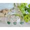 Green Aventurine Gold Colored Sterling Silver Earrings and Bracelet Jewelry Set