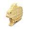 A handmade wooden three-part bunny rabbit puzzle is perfect for young children.