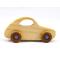 Handmade Wood Toy Car Finished with Clear Shellac and Metallic Blue Acrylic Paint, Classic 1957 Bug From My Play Pal Collection