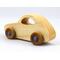 Handmade Wood Toy Car Finished with Clear Shellac and Metallic Blue Acrylic Paint, Classic 1957 Bug From My Play Pal Collection