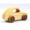 Handmade Wood Toy Car Finished with Clear Shellac and Metallic Blue Acrylic Paint, Classic 1957 Bug From My Play Pal Collection