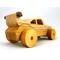 Handmade wooden toy car coupe finished with nontoxic clear, amber shellac and contrasting wood trim. It's one of ten cars in my Speedy Wheels Collection.