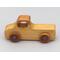 Wood Toy Pickup Truck Handmade and Finished with Amber Shellac and Metallic Sapphire Blue Paint From My Play Pal Collection